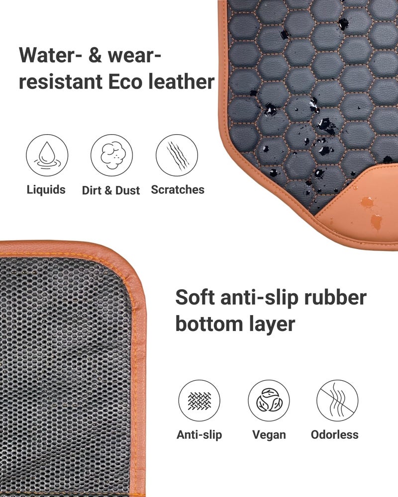 Owleys Kick Mat Back Seat Protector - Car Back Seat Cover for Kids Feet - Waterproof & Sturdy Protector for Upholstery from Dirt, Mud, Scratches and Stain (Hexy) - Image 4